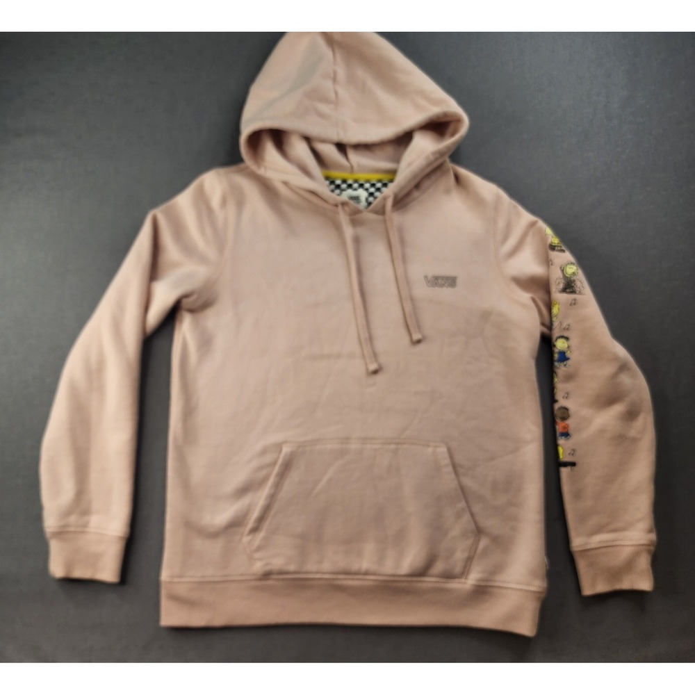 Vans x Peanuts Hoodie Blush Pink Charlie Brown Snoopy Dancing Music Notes Small